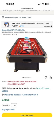 Pool table model - ft,